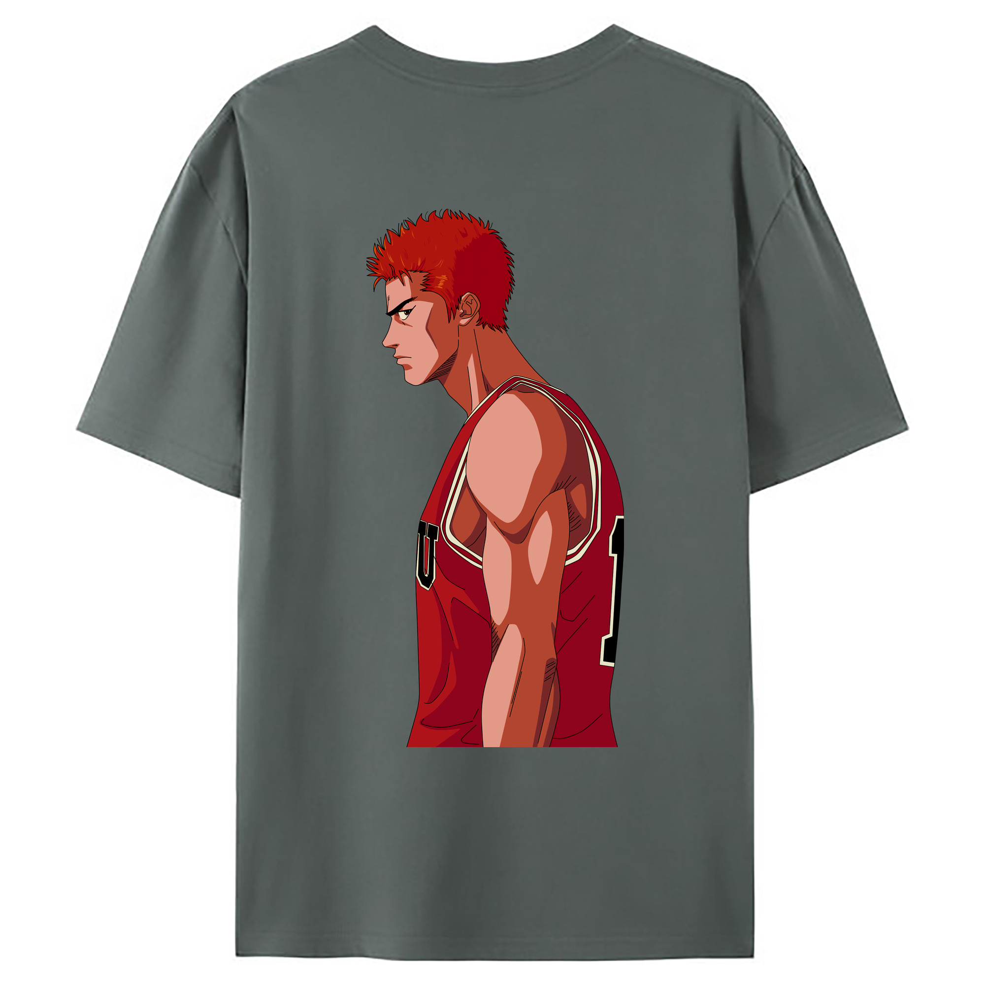 （画像用） SLAM DUNK／スラムダンク 綿100％ メンズ半袖Tシャツ（バックプリント） 通気性